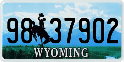 WY license plate 9837902