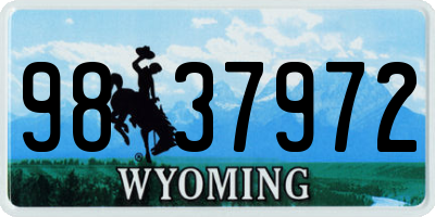 WY license plate 9837972