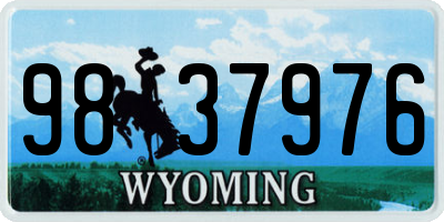 WY license plate 9837976