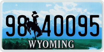 WY license plate 9840095