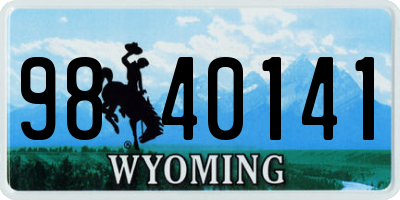 WY license plate 9840141