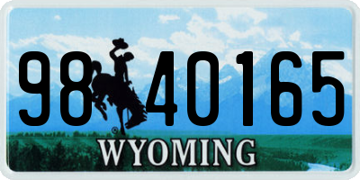 WY license plate 9840165