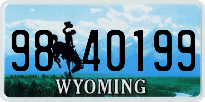 WY license plate 9840199