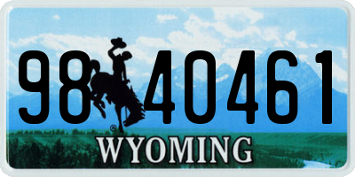 WY license plate 9840461