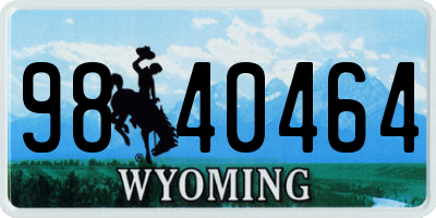 WY license plate 9840464