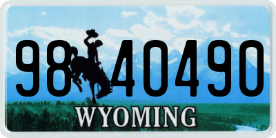 WY license plate 9840490