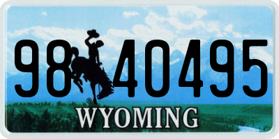WY license plate 9840495