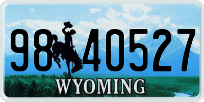 WY license plate 9840527