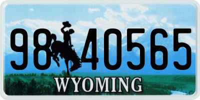 WY license plate 9840565