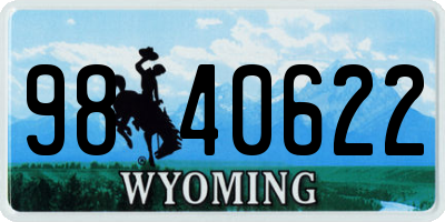 WY license plate 9840622