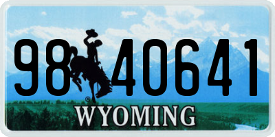 WY license plate 9840641