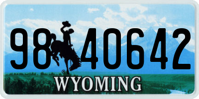 WY license plate 9840642