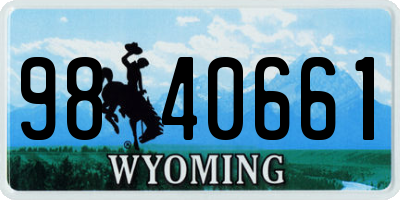 WY license plate 9840661