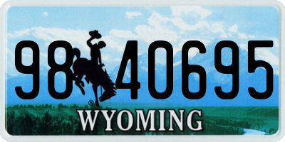 WY license plate 9840695