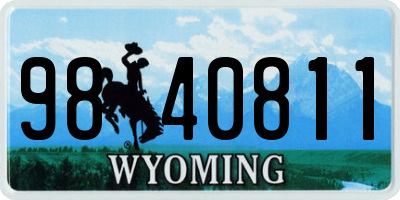 WY license plate 9840811