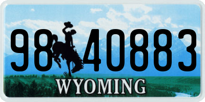 WY license plate 9840883
