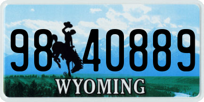 WY license plate 9840889