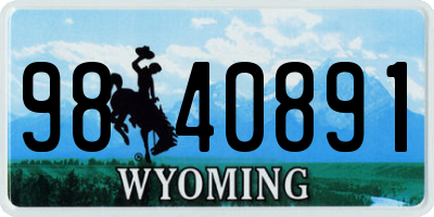 WY license plate 9840891