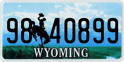 WY license plate 9840899