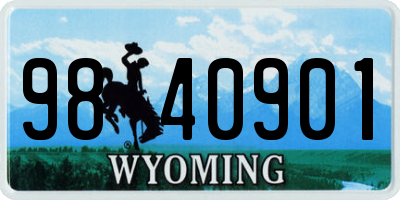 WY license plate 9840901