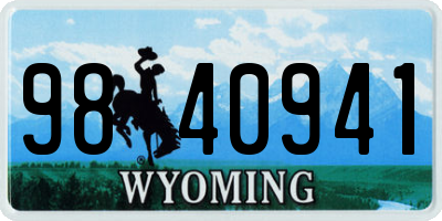 WY license plate 9840941