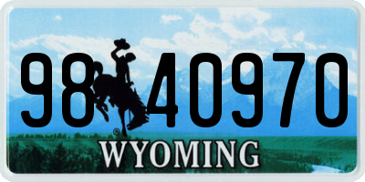 WY license plate 9840970