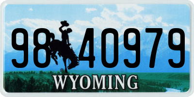 WY license plate 9840979