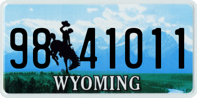 WY license plate 9841011