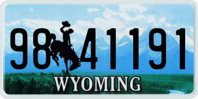 WY license plate 9841191