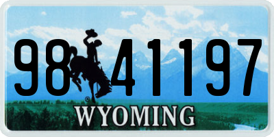 WY license plate 9841197