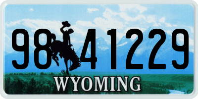 WY license plate 9841229