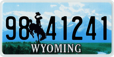 WY license plate 9841241