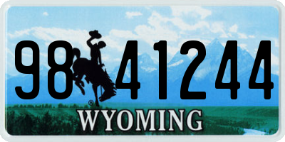 WY license plate 9841244