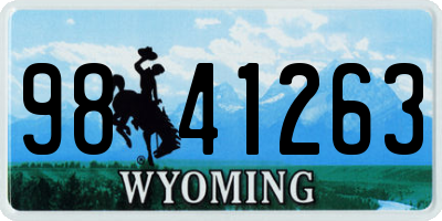 WY license plate 9841263