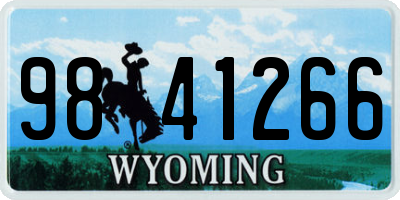 WY license plate 9841266