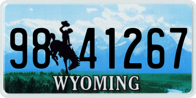WY license plate 9841267