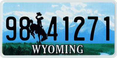 WY license plate 9841271