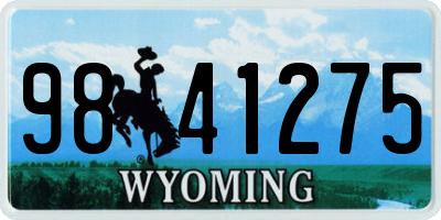 WY license plate 9841275