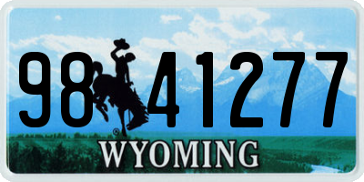 WY license plate 9841277