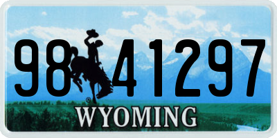 WY license plate 9841297