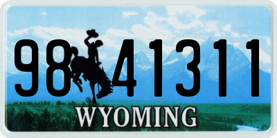 WY license plate 9841311
