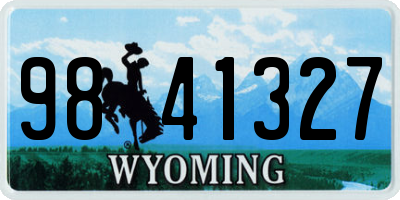 WY license plate 9841327