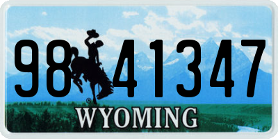 WY license plate 9841347