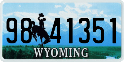 WY license plate 9841351