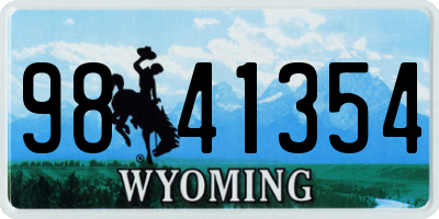 WY license plate 9841354