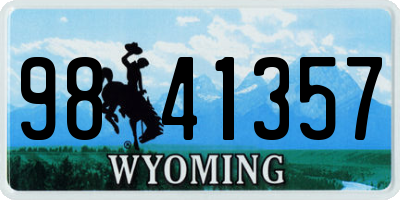 WY license plate 9841357