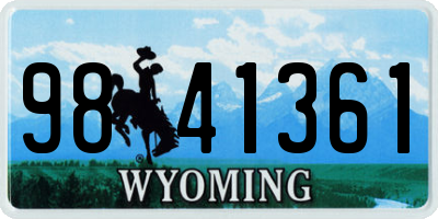 WY license plate 9841361