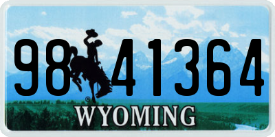 WY license plate 9841364