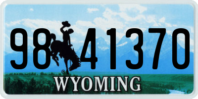 WY license plate 9841370