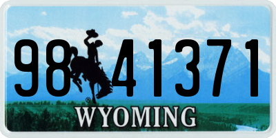WY license plate 9841371